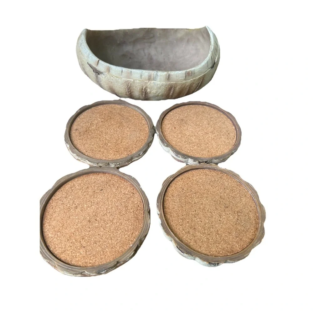 Coasters - Rustic  Canoe Coaster 5pc Set‎ Cabin Lodge